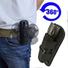 Tactical Flashlight Holster Duty Belt Pouch Rotatable Clip 360 Degree Holder Us