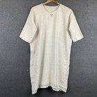 Antique Hand Embroidered Peasant Dress Ukrainian Vyshyvanka Hemp Shirtdress