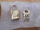  6 Louis Vuitton Padlock Lock  2 Key Brass Shinny Silver Number 315