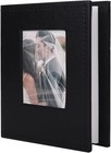 100 Photo Album For 4x6 100 Small Photos Black  Leather Cover Inner White Pag   
