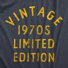 Womens Vintage 1970s Limited Edition T Shirt Funny Cool 1970 Theme Classic Tee