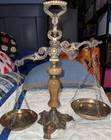Vintage Brass And Green Marble Scales Of Justice Mcm