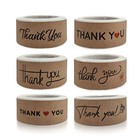 720 Pcs 1 x3  Thank You Stickers Rectangle Gift Seal - Kraft Paper