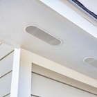 Gaf - 4  X 12  Oval White Resin Soffit Vent - Eap412w - Built-in Screen  Uv-r   