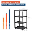Open Frame Server Rack 19  Floor Standing With Casters For It av   Patch Panels