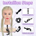 Mannequin Head Human Hair-blonde Cosmetology Manikin Doll Head With 80  Real