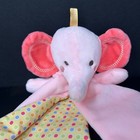 Kids Preferred Pink Elephant Healthy Baby Lovey Security Blanket Yellow Dots