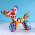 Graffiti Balloon Dog Pop Art Statue Animal Modern Home Decor Sculpture Ornament