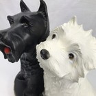 Vintage Black   White Scotch Whiskey Bar Display Scottie Dogs Terriers Lamp Base