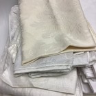 Huge 59 Pc Lot Of Vintage Mcm Linen Cotton Napkins Jacquard White Ivory Mix