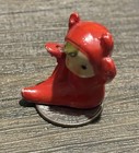 Vintage Miniature Red Devil Pixie Tiny Imp Shelf Elf Ceramic Figure Japan Rare 