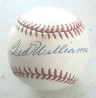 Reduced Ted Williams Official American League Baseball Signed On Sweet Spot  Coa