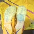 Nike Zoom Track   Field Spikes Athletic Shoes Yellow blue W  Drawstring Size 11