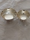 Pair Of Vtg Mcm Reed   Barton Silver Plate Revere Bowls W  Plastic Liners