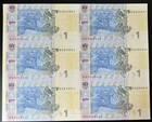 Ukraine  1 10 Of Uncut Sheet - 1 Hryvnia 2018 X 6 Pcs  P-116a  sign  Smolii  Unc