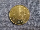 1998 The Gambia Coin 10 Bututs  Double Spurred Francolin  Bird Coin Nice