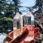 Natural Clear Quartz Crystal Tower Obelisk Reiki Healing Mineral Specimen Decor
