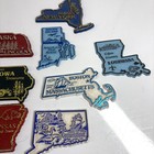 Vtg United State Rubber Magnets 9 States Souvenir Travel Refrigerator Keepsakes