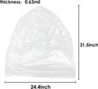 Tall Kitchen Clear Trash Bags 13 Gallon 120 Count Garbage Bags