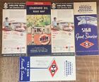 5 Vintage Dx Gas Station Standard Gasoline Rpm Motor Oil Advertising Road Maps  