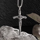 925 Sterling Silver 3d Christian Jesus Christ Cross Catholic Crucifix Necklace