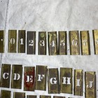 Set 2 Inch Vintage Interlocking Brass Stencil Plates Alphabet Numbers Missing Z