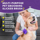 Hertzko Self Cleaning Slicker Brush For Dogs And Cats - Pet Hair Brush For Shedd