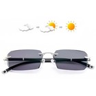 Photochromic Gunmetal Progressive Multifocal Reading Glasses Anti-blue Magnifier
