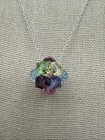 Sterling Silver Colorful Crystal Beaded Necklace Bracelet   Earrings Fas 925