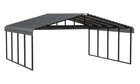 Arrow Carport 20 Ft  X 20 Ft  X 9 Ft  Charcoal
