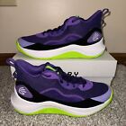 Under Armour Curry 3z 24 Purple green Suede Basketball Shoes Sz 8 5 3028191-501
