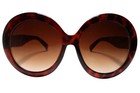 Classy Large Oversized Exaggerated Vintage Womens Round Tortoise Sunglasses