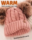 Toddler Warm Winter Hat Kids Baby Knitted Soft Beanie With Double Faux Fur Po   