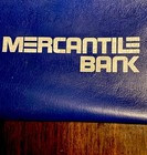 Vintage Vinyl Mercantile Bank  Money Bag W  Zip Closure - 10 1 2    X 5 1 2   