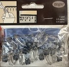 Wrights Beaded Fringe Trim Blue Clear Crystal Self Adhesive 1 Yard Lot Of 3