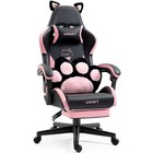 Cat Ear Gaming Chair Computer Racing Gamer Office Chair Swivel 6position Recline