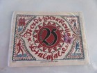 German Notgeld 1921 25 Mark Note Printed On Silk Cloth From City Of Bielefeld