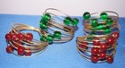 4 Beaded Brass Wire Bead Napkin Rings   3 Snowflake Brass Pier 1 Napkin Rings