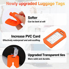 2 Pack Silicone Luggage Tag With Name Id Card Perfect To Quickly Spot Luggage Su