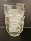 Vintage United Airlines Glass Bowls Frosted   First Class Ice Cream Set Of Four