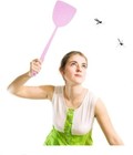 Fly Swatter  4 Pack Long Plastic Fly Swat Set Heavy Duty With Flexible Strong