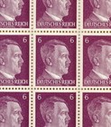 Lot Stamp Germany 3 Sheet 1941 Wwii 3rd Reich Fascism Adolf Hitler Ah Mnh Mng