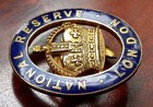 Good Wwi Era National Reserve London Enamel Lapel Badge Gaunt Number 17328