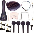 Full Size 4 4 Violin Accessories Kit - Bridge  Tailpiece  Tuning Pegs   More