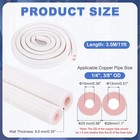 Hvac Copper Pipe Insulation Foam Tube 1 4  3 8  Id Pipes 11ft White pink
