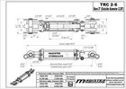 Hydraulic Cylinder Tie Rod Double Action 2  Bore 6  Stroke 2500 Psi 2x6 New