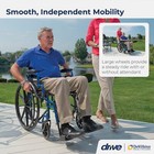Drive Medical Bls18fbd-elr Blue Streak Lightweight Wheelchair With Swing-away