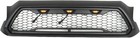 Front Upper Grille Replacement For Grille Front Bumper Grille Matte Black Lights