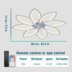 New 31  Led Modern Ceiling Fan Light luxury Ceiling Fan With Dimmable Timing