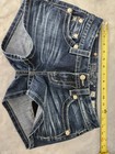 Miss Me Je8312r2 Dark Wash Denim Shorts 26 Low Rise Sequin Cross Pockets